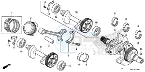 NC750XE NC750X Europe Direct - (ED) drawing CRANKSHAFT/ PI STON