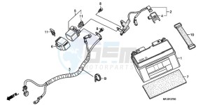 CBR600RR9 France - (F / CMF MME) drawing BATTERY