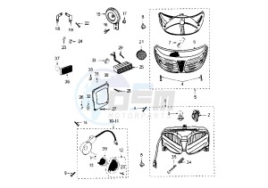 METAL–X - 50 cc drawing HEADLAMPS-BLINKERS