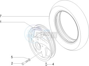 LX 50 4T-4V NL drawing Front wheel