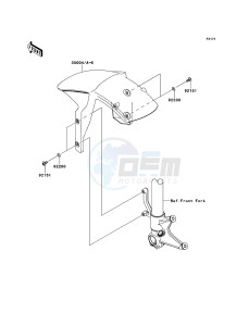 NINJA ZX-6R ZX600R9F FR GB XX (EU ME A(FRICA) drawing Front Fender(s)