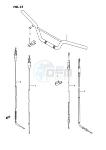 RM80 (E24) drawing HANDLEBAR - CONTROL CABLE