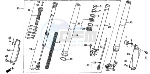 CRF450X drawing FRONT FORK