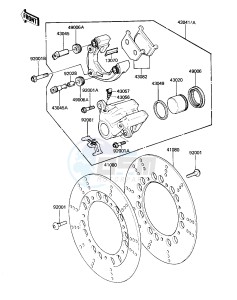 KZ 1000 K [LTD] (K1-K2) [LTD] drawing FRONT BRAKE