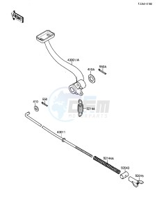 KLF 110 A [MOJAVE 110] (A1-A2) [MOJAVE 110] drawing BRAKE PEDAL