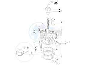 VX-VXL-SXL 150 4T 3V drawing Carburetor's components