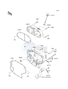 VN 2000 G [VULCAN 2000] (8F-9F) G8F drawing RIGHT ENGINE COVER-- S- -