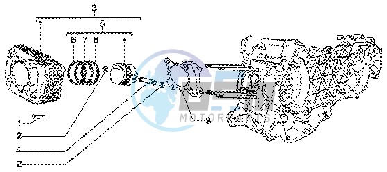 Cylinder - piston - wrist pin unit