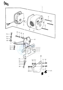 KE 250 B (B1-B3) drawing TAILLIGHT