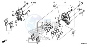 CB1100NAH UK - (E) drawing FRONT BRAKE CALIPER (CB1100NA/ NAD)