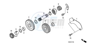 CRF150R9 Europe Direct - (ED) drawing KICK STARTER SPINDLE