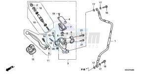 CRF250X9 Europe Direct - (ED / CMF) drawing FR. BRAKE MASTER CYLINDER