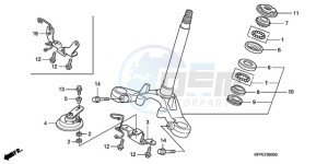 CBR125RWA Australia - (U / WH) drawing STEERING STEM