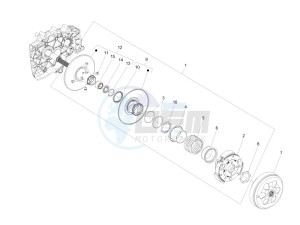 MP3 125 ibrido drawing Driven pulley