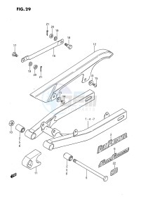 DS80 (E3) drawing REAR SWINGING ARM