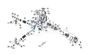 TONIK 125 drawing CYLINDER HEAD CPL