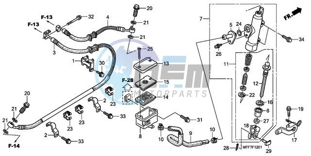 RR. BRAKE MASTER CYLINDER (ABS)