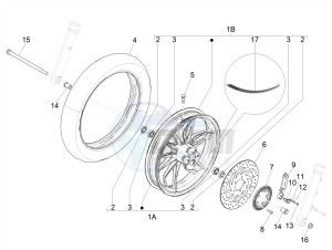 Medley 125 4T ie ABS E4 (EMEA) drawing Front wheel