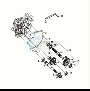 JET 14 200I (XC20W1-EU) (M1) drawing MISSION CASE-DRIVE SHAFT