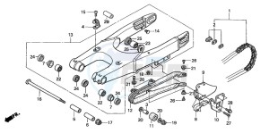 CR85RB drawing SWINGARM