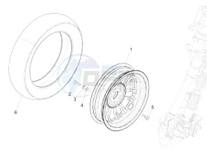 SPRINT 50 4T-3V E2 NOABS (NAFTA) drawing Front wheel