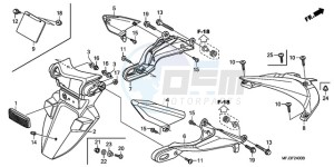 CBR600RAA F / CMF drawing REAR FENDER