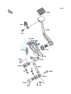 VN 1500 C [VULCAN 1500 L] (C3-C4) [VULCAN 1500 L] drawing BRAKE PEDAL_TORQUE LINK