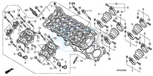 CB600FA3A Australia - (U / ABS ST) drawing CYLINDER HEAD