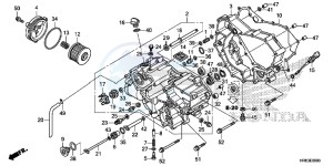 TRX500FA5H TRX500FA ED drawing FRONT CRANKCASE COVER