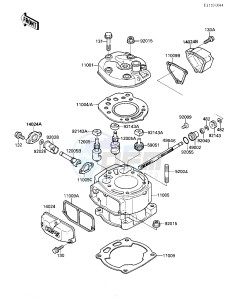 KX 125 F [KX125] (F1) [KX125] drawing CYLINDER HEAD_CYLINDER