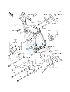 KX 125 L [KX125] (L1) [KX125] drawing FRAME FITTINGS