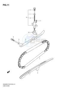 AN400 (E3-E28) Burgman drawing CAM CHAIN