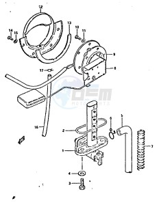 GSX750 (T-X) drawing FUEL COCK (MODEL X)