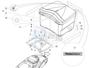 LIBERTY 125 4T E4 POSTE (EMEA) drawing Rear luggage rack