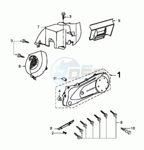 FIGHT ZA 30 (DK) drawing CRANKCASE COVER