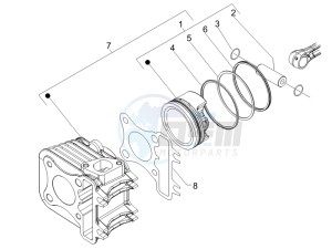 Liberty 125 4t 2v ie ptt (I) Italy drawing Cylinder-piston-wrist pin unit