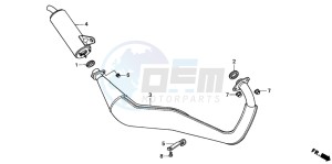 NSR50S drawing EXHAUST MUFFLER