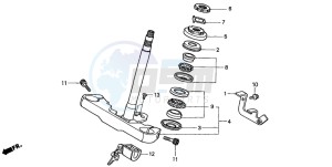 VT750DC SHADOW SPIRIT drawing STEERING STEM