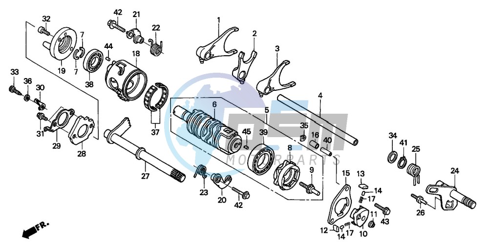 GEARSHIFT DRUM (TRX300EX'01-'06)