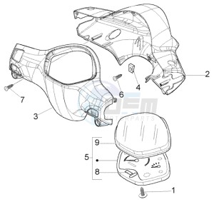 Liberty 125 Leader RST ptt(AU) Austria drawing Speedometer Kms. - handlebar covers