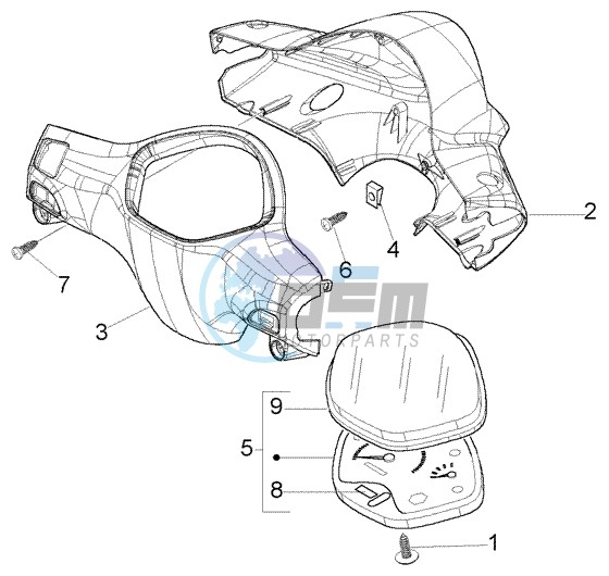 Speedometer Kms. - handlebar covers