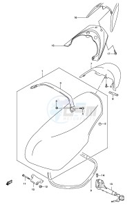 AY50 (P19) katana drawing SEAT ASSY  (MODEL K4)