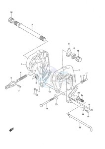 DF 25 V-Twin drawing Clamp Bracket Non-Remote Control