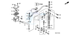 CBR600RR9 UK - (E / MME SPC 3E) drawing REAR BRAKE MASTER CYLINDER (CBR600RR)