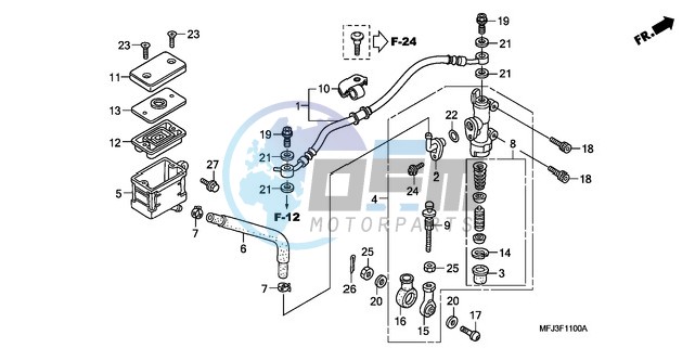 REAR BRAKE MASTER CYLINDER (CBR600RR)