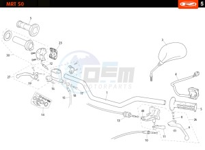 MRT-50-WHITE drawing HANDLEBAR - CONTROLS