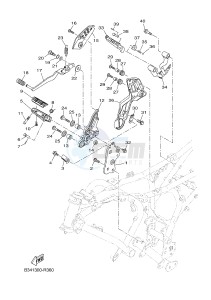 XSR700 (B341 B341 B341) drawing STAND & FOOTREST 2