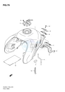 DL650 (E2) V-Strom drawing FUEL TANK (DL650AL1 E24)