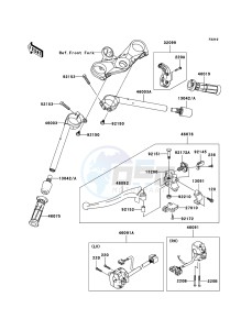 NINJA ZX-10R ZX1000E9F FR GB XX (EU ME A(FRICA) drawing Handlebar