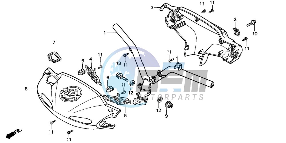 STEERING HANDLE/ HANDLE COVER (1)